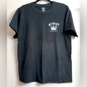 Y2K El Rey Garage Venice Ca. Black tee, size L. Beefy- T